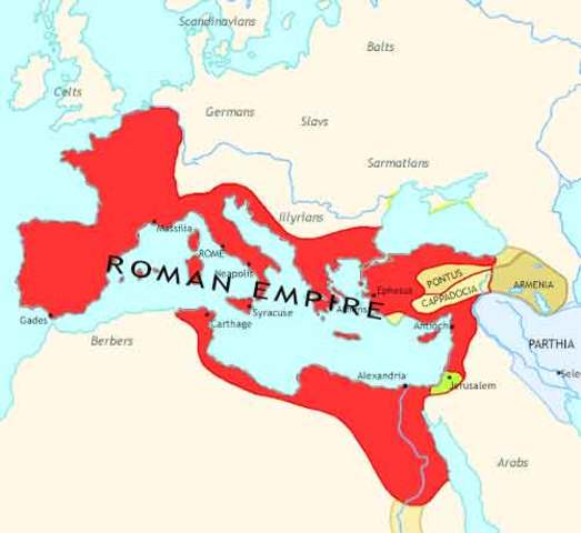 Romans gain control of the Eastern Mediterranean