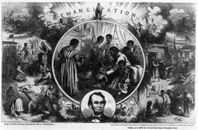 1863 Emancipation Proclamation issued by President Lincoln; slaves not freed as Delaware fought for Union