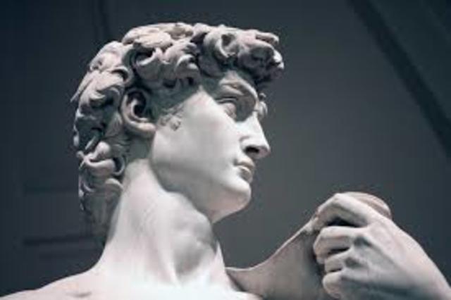 Michelangelo sculpts the David