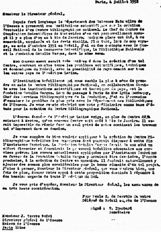 Orientação de Criação do Centro Bibliográfico Nacional