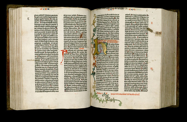 Gutenberg prints the first Bible