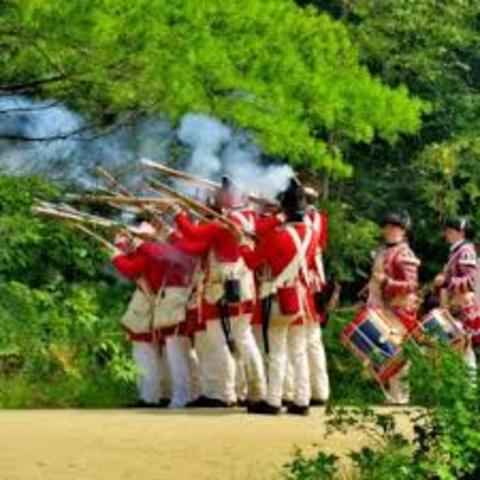 1000s of redcoats in boston