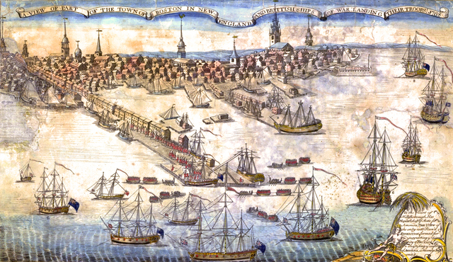 1,000's of Redcoats in Boston