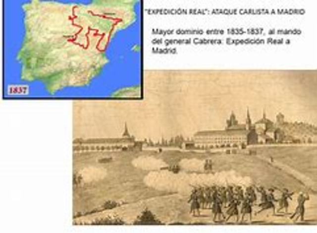 Fracaso de la "expedición real" carlista sobre Madrid