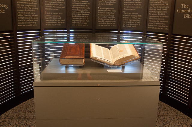 Gutenberg prints the first Bible