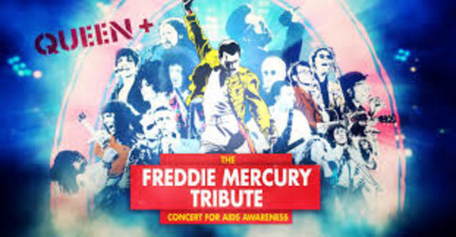 Toca en el "Freddie Mercury Tribute Concert" junto a otros artistas