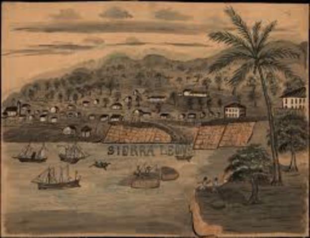 Colony for former slaves established in Sierra Leone, Africa
