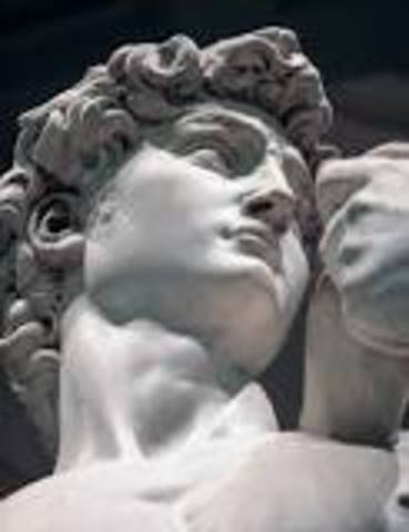 Michelangelo sculpts the David