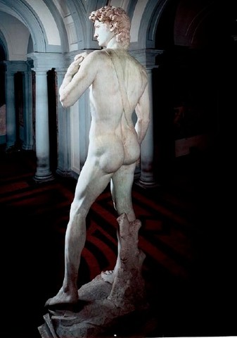 Michelangelo sculpts the David