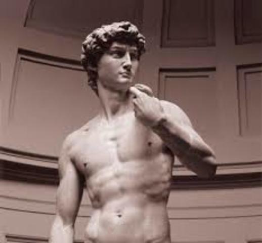 Michelangelo sculpts the David