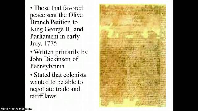 Olive branch Petition