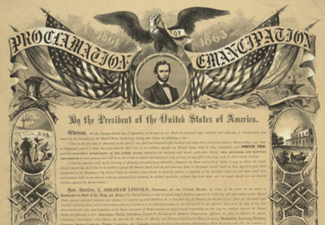 Emancipation Proclamation Goes into Effect