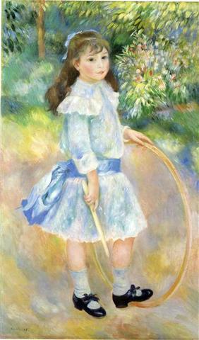 Girl with a Hoop by Pierre-Auguste Renoir