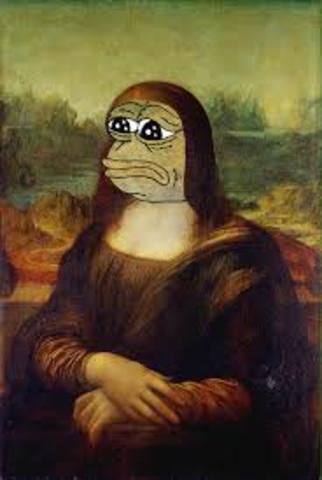 Leonardo paints Mona Lisa