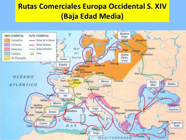 LAS RUTAS COMERCIALES EN LA EDAD MEDIA