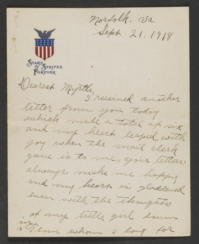 Letter to Myrtle from Henry