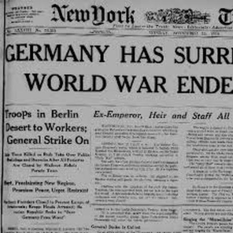 Germany signs Armistice