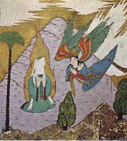 Archangel Gabriel reveals Muhammad a divine message