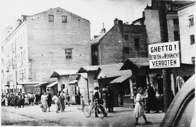The Jews were forced into the Ghettos