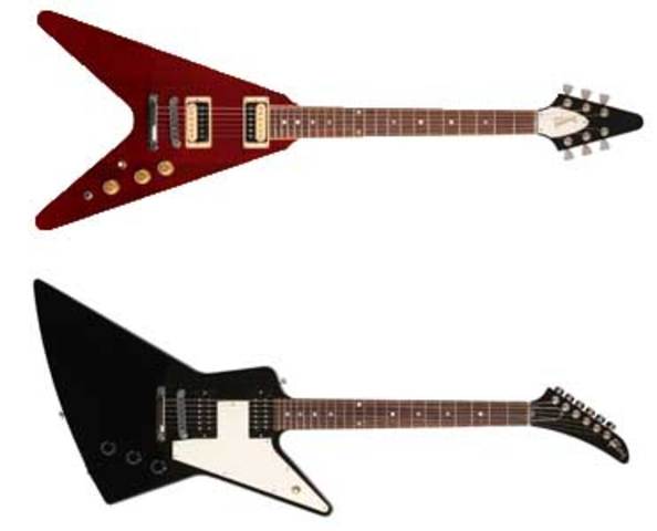 Gibson Flying V y Gibson Explorer