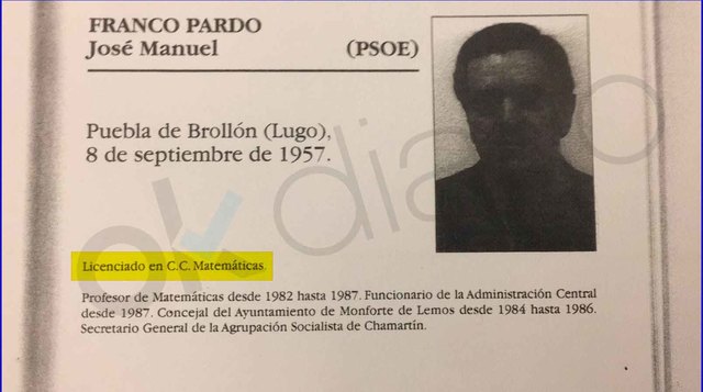 Okdiario dubta del currículum de José Manuel Franco