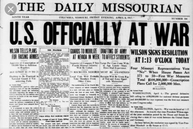 U.S declares war on Germany