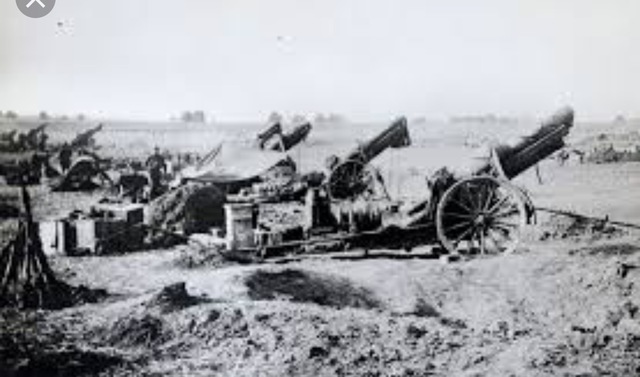 Heavy artillery fired on front