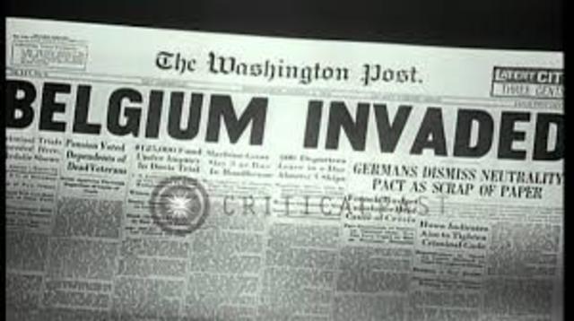 World War I (officially starts)