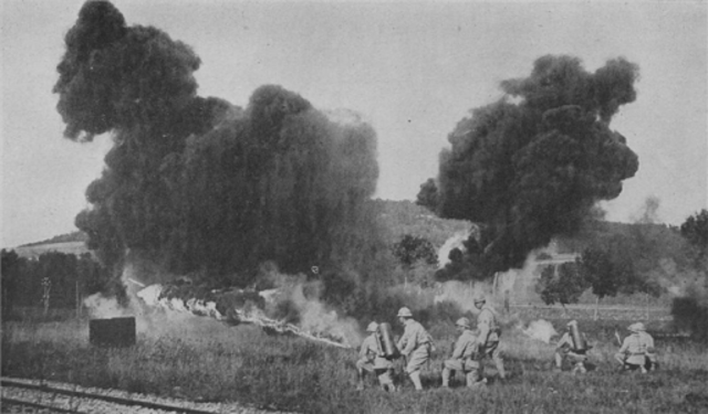 The first use of poison gas