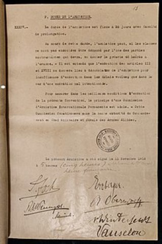 Armistice signed