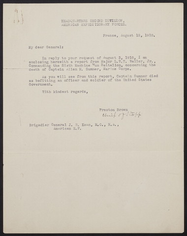 Death of Allen Melancthon Sumner, Jr.