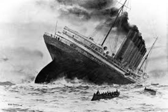 Lusitania sinks
