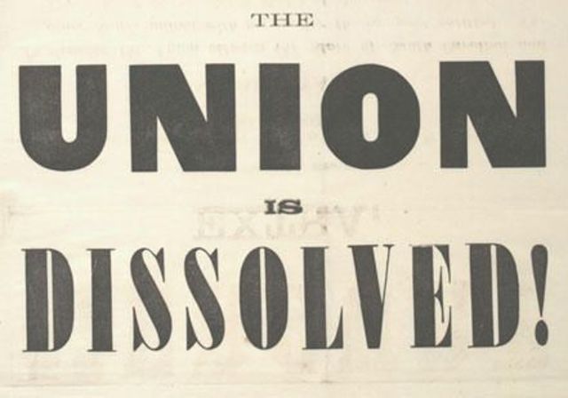 South Carolina secedes from the Union