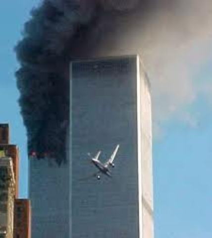 The terrorist attack on the World Trade Center.