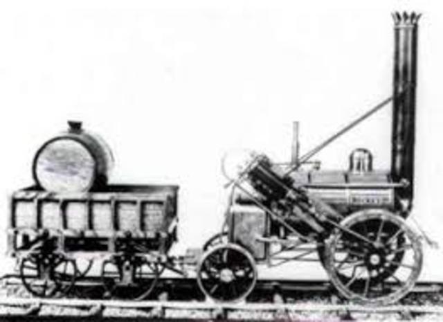 Locomotora de vapor Stephenson.