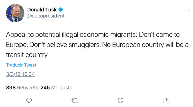 Donald Tusk, a los inmigrantes: “No vengáis a Europa”