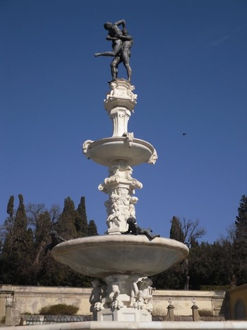 Ercole e Anteo, Ammannati; fontana del Tribolo, Pierino da Vinci, Villa di Castello, post 1538