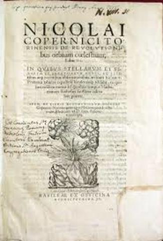 Copernicus publishes On the Revolution of the Celestial Spheres