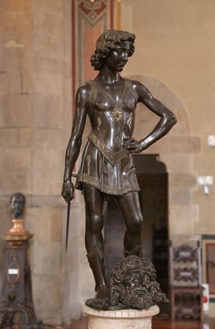 Verrocchio, David bronzeo, Bargello, 1472-75