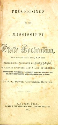 Mississippi Secession from the Union