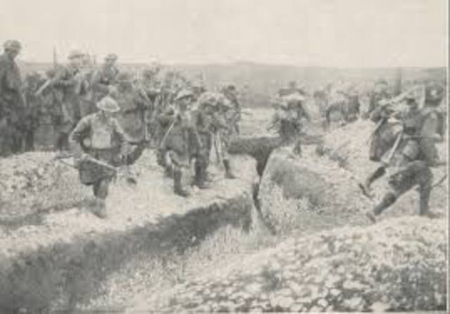 Entering German Trenches.