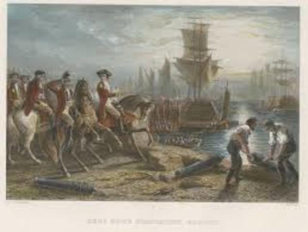 Washington arrives on Outskirts of Boston with Continental Troops
