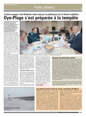 L’alerte orange a été déclarée cette nuit par la préfecture sur le littoral calaisien Oye-Plage s’est préparée à la tempête