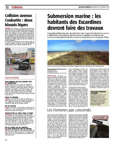 Submersion marine : les habitants des Escardines devront faire des travaux