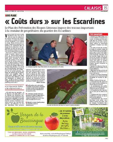 « Coûts durs » sur les Escardines