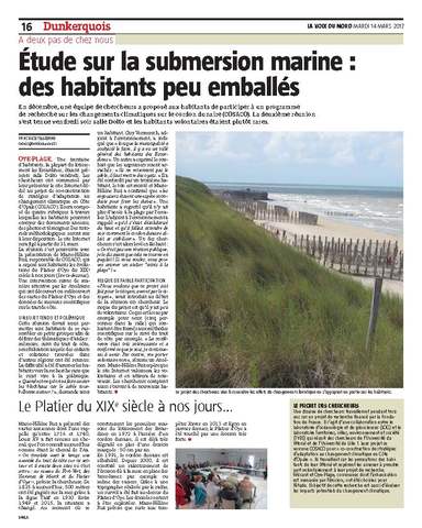 Étude sur la submersion marine : des habitants peu emballés