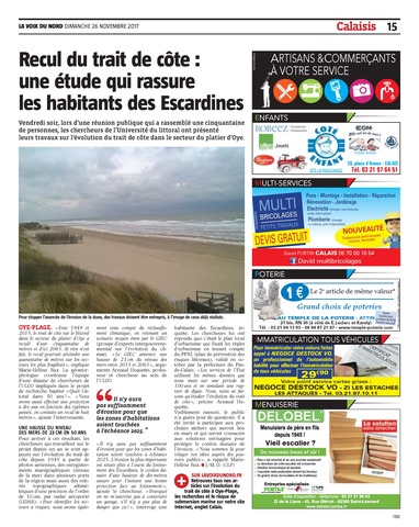 Recul du trait de côte : une étude qui rassure les habitants des Escardines