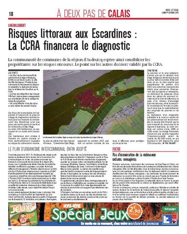 Risques littoraux aux Escardines : La CCRA financera le diagnostic