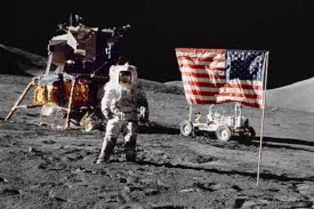 American Astronauts Land on the Moon