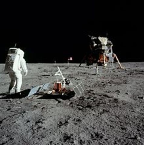 American Astronauts Land on the Moon